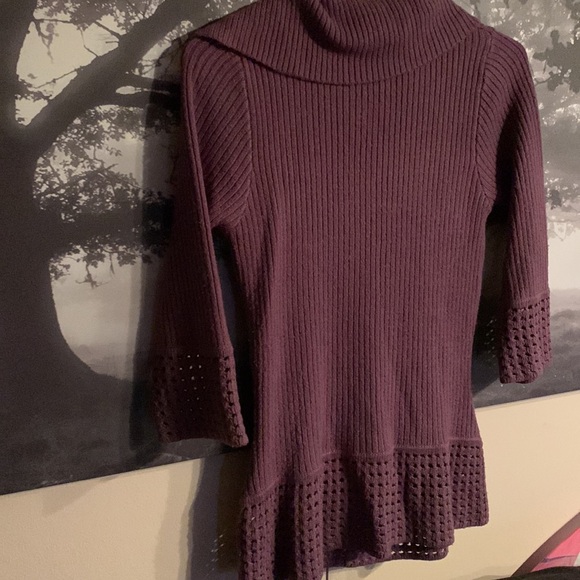 Purple cowl neck sweater no size - Picture 6 of 15